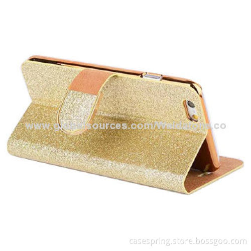 Leather Cases for iPhone 6, PU Leather Material with Silk Texture Cases